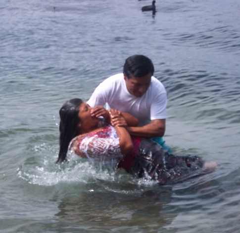 Baptism in Lake Atitlan