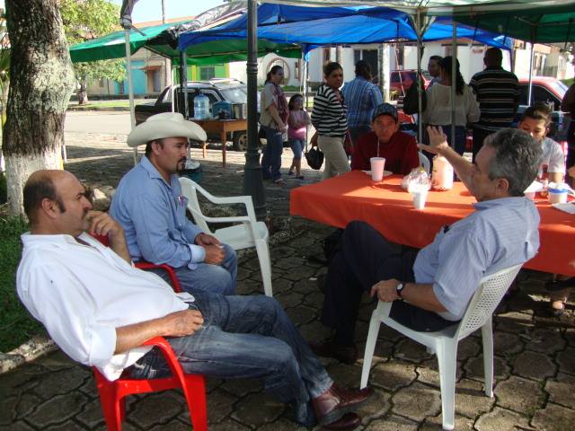 early Sunday morning Bible study in the park
